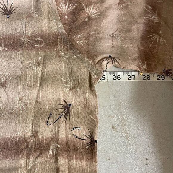 Fly fishing Men’s novelty print button front shirt top by outfitters Large - Picture 7 of 8